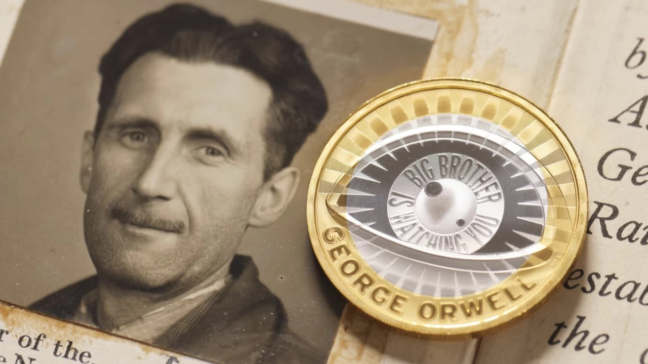 "George Orwell Commemorative Coin Featuring 'Big Brother is Watching You' Image Released"