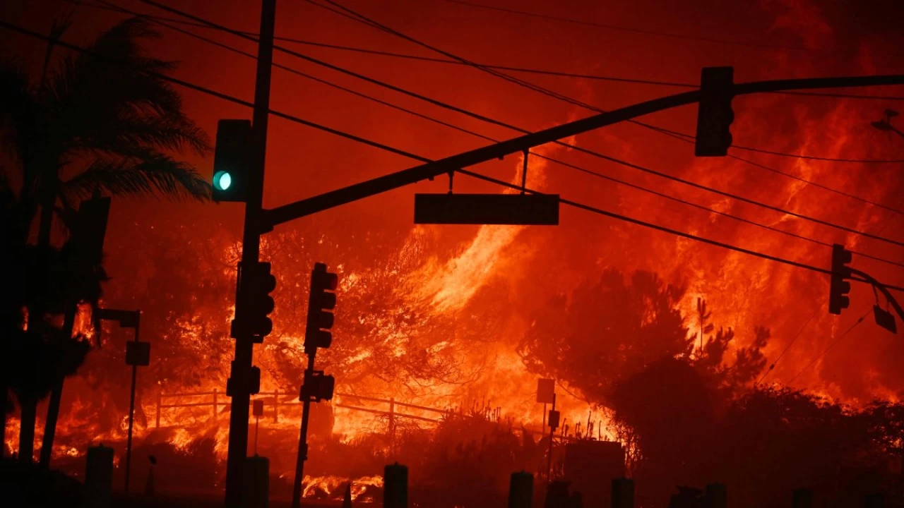 "Devastating Wildfires Destroy Wealthy Enclaves in Los Angeles"