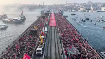 Solidarity Rally at Galata Bridge: Türkiye Stands with Palestine Against Gaza Atrocities